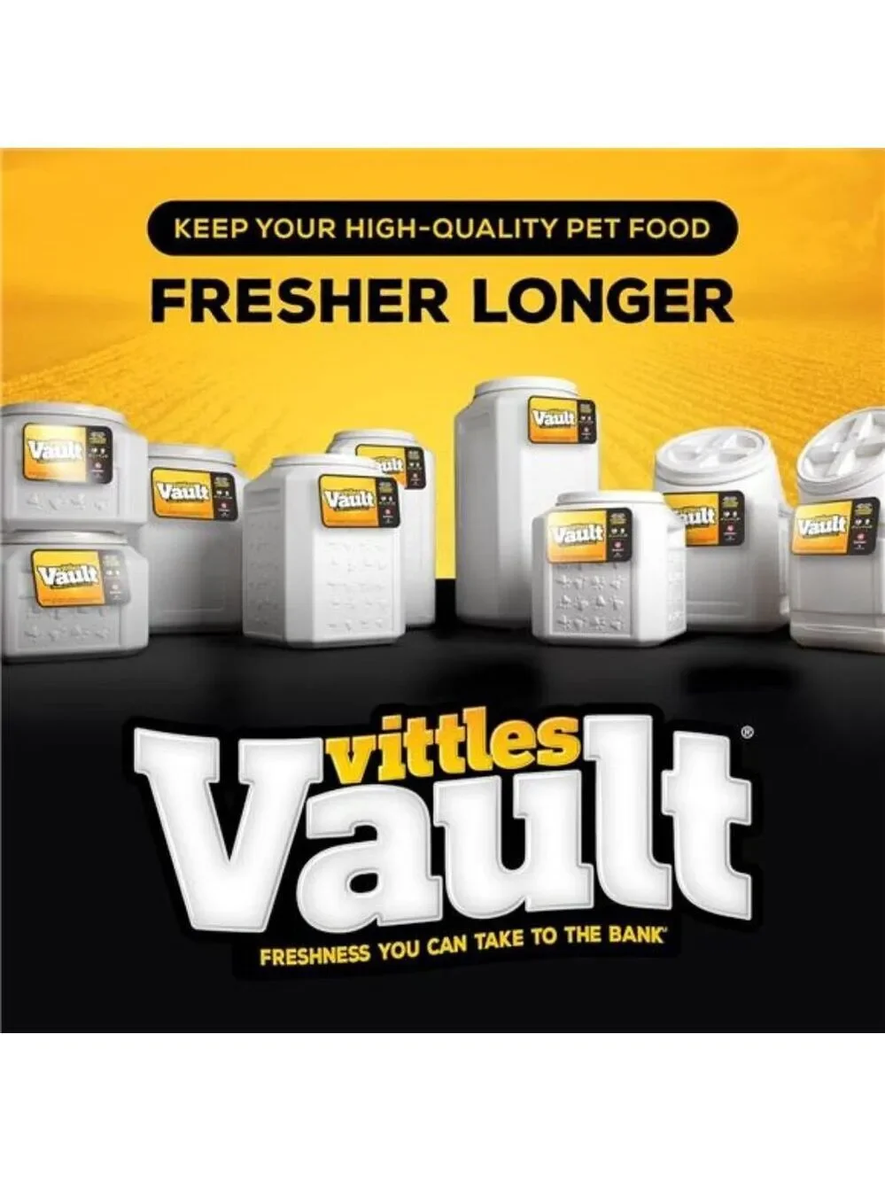 Pet Food Storage Container Airtight Dog Cat Kibble Vault 25lbs Durable USA